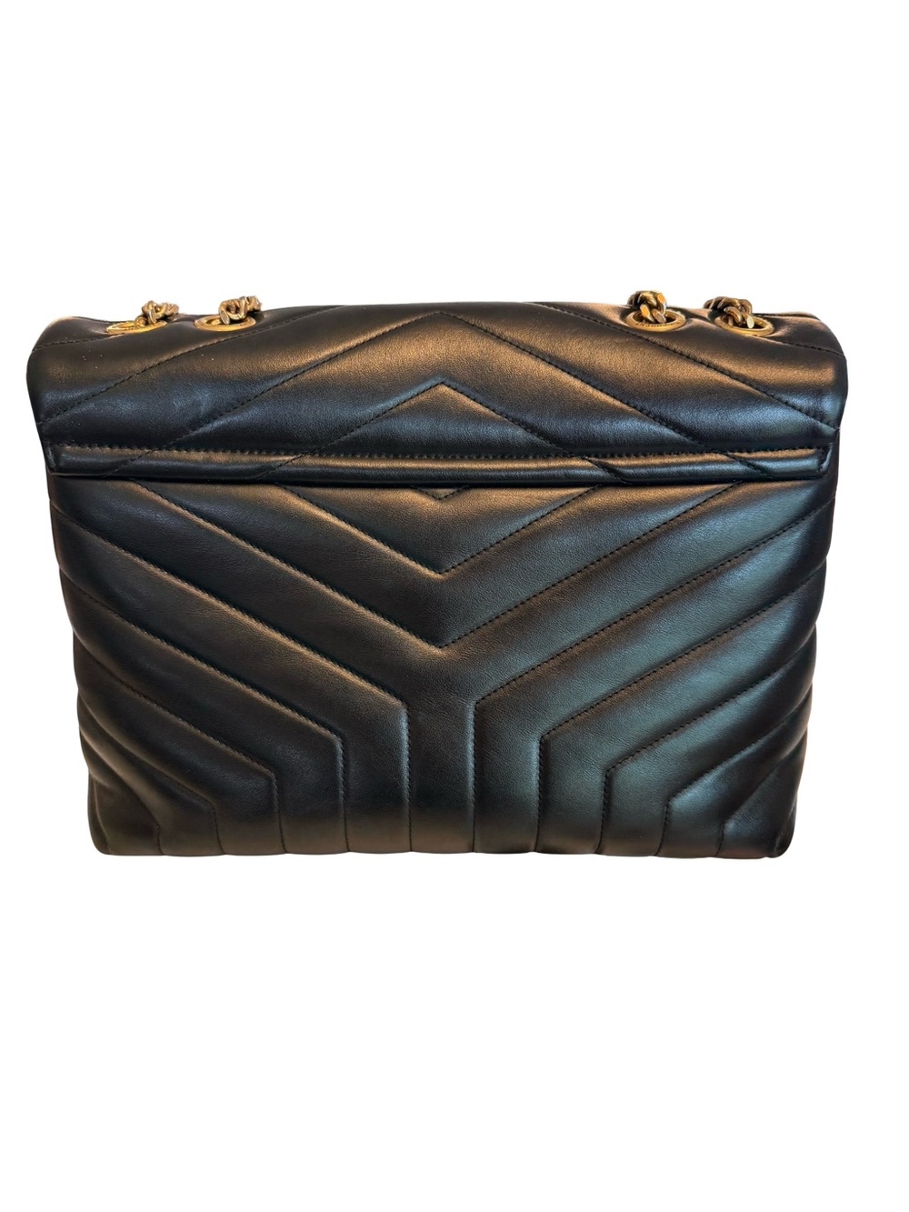 YSL Chevron Quilted LouLou Medium Black - Picture 2 of 16